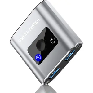 USB 3.0 Switch Selector.Bi-Directional 1 in 2 Out/ 2 in 1 Out, Share USB Devices Between 2 Computers for Printer, Keyboard, Scanner, Mouse.Compatible with Mac/Win/Linux