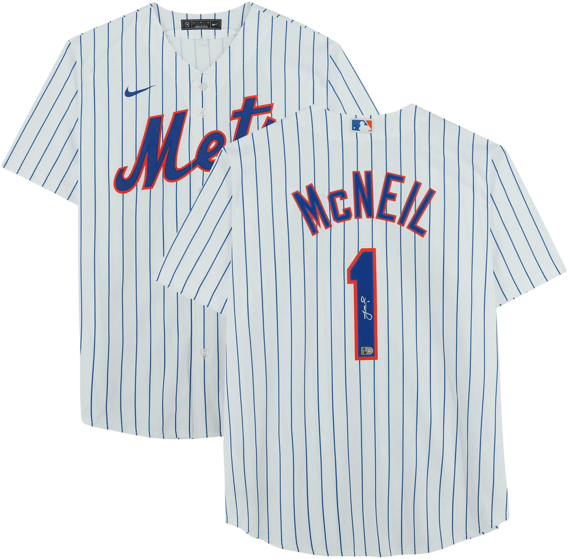 Jeff McNeil New York Mets Autographed White Nike Replica Jersey - Fanatics Authentic Certified