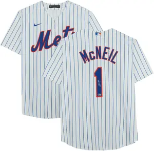 Jeff McNeil New York Mets Autographed White Nike Replica Jersey - Fanatics Authentic Certified