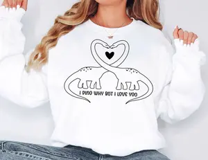 I Dino Why but I Love You Sweatshirt, Valentines Day Sweatshirt, Dinosaur Valentines Day Sweatshirt, Valentine's Day