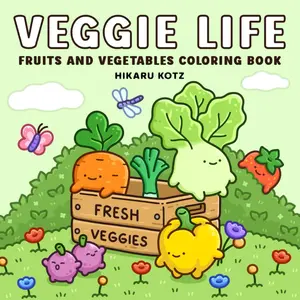Veggie Life: Fruits and Vegetables Coloring Book for Adults and Teens Paperback – March 3, 2025