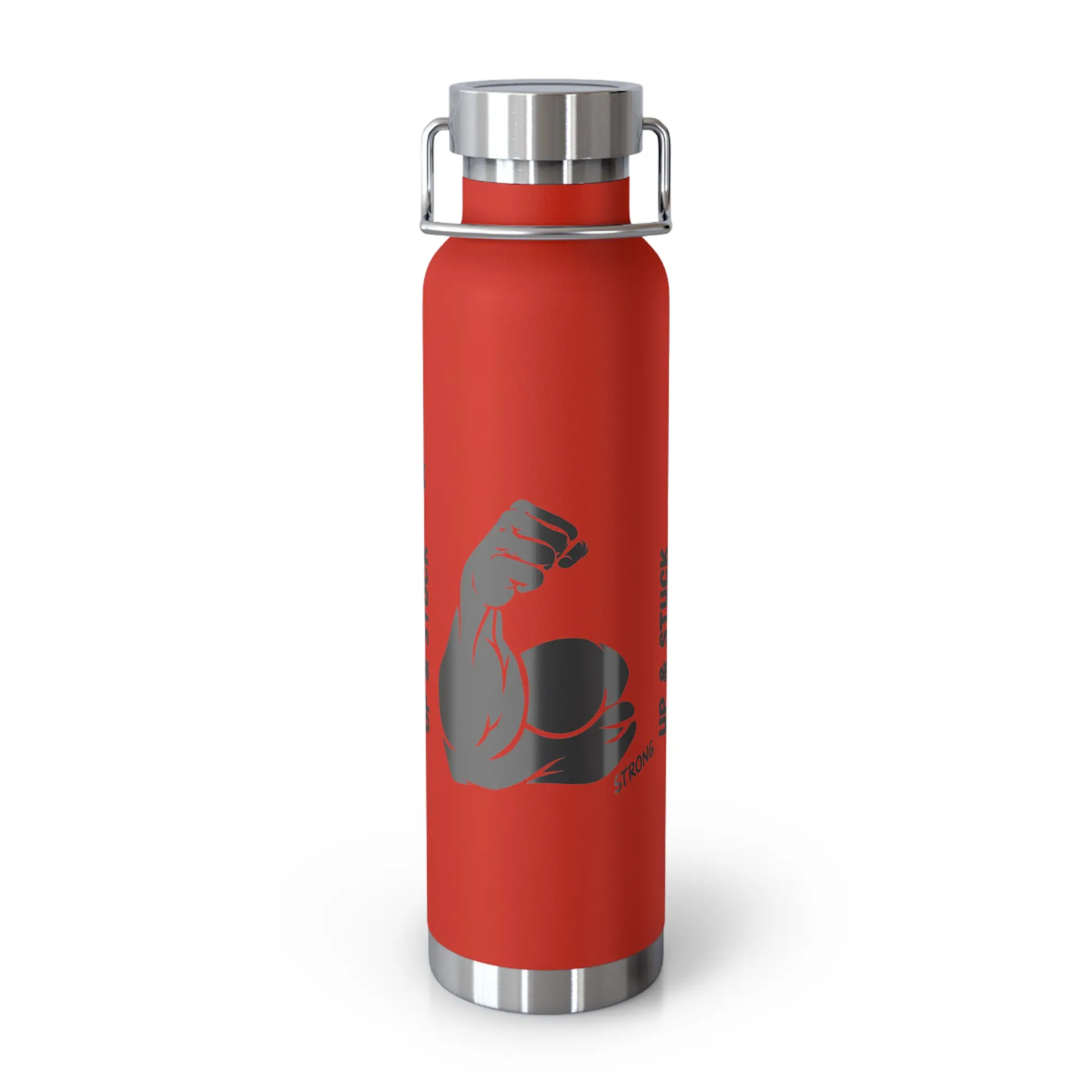 Copper Bottle, Gym Approved Workout Daily Reminder Fitness Gear, 22oz Insulated Tumbler for Hydration, Motivational Water Flask, Stainless