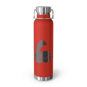Copper Bottle, Gym Approved Workout Daily Reminder Fitness Gear, 22oz Insulated Tumbler for Hydration, Motivational Water Flask, Stainless