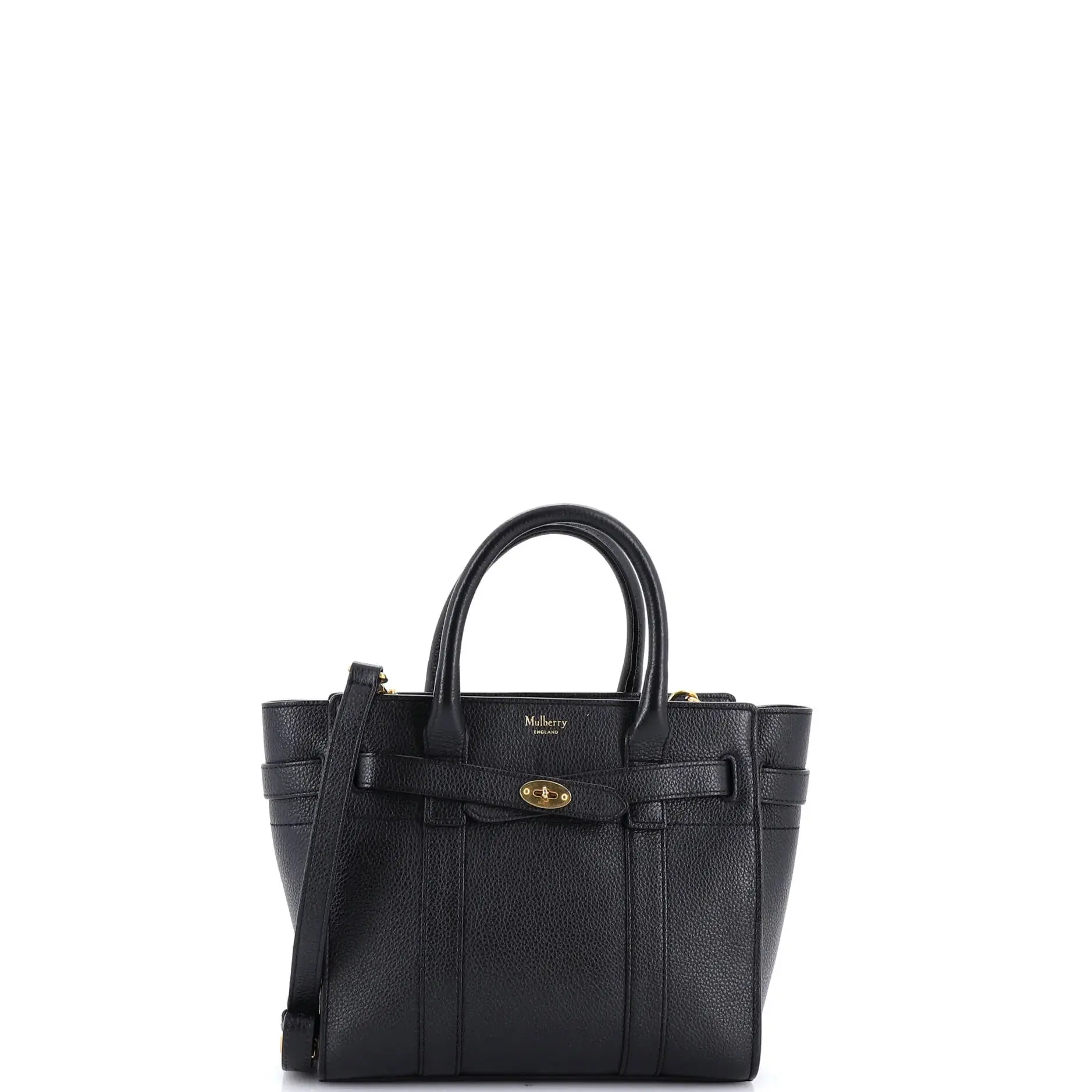 Pre-owned mulberry Leather Shoulder Bags Bayswater Zipped Tote Mini by Rebag