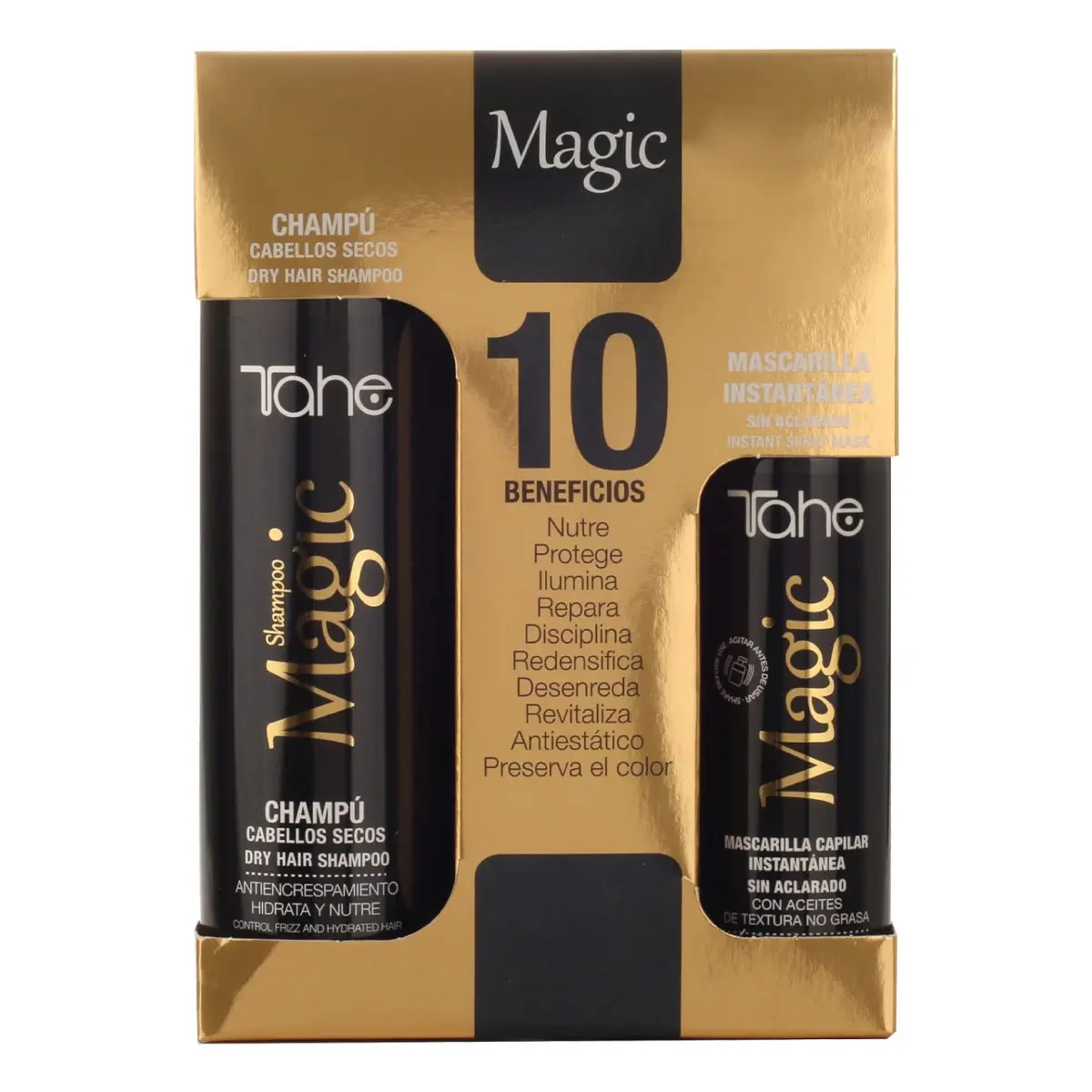 Tahe Magic Pack - Dry Hair Shampoo 300 ml & Instant Mask 125 ml - For Dry Hair Care Cleansing Conditioner