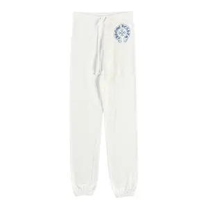 Women's Chrome Hearts Horseshoe Logo Detail Sweatpants, White and Blue