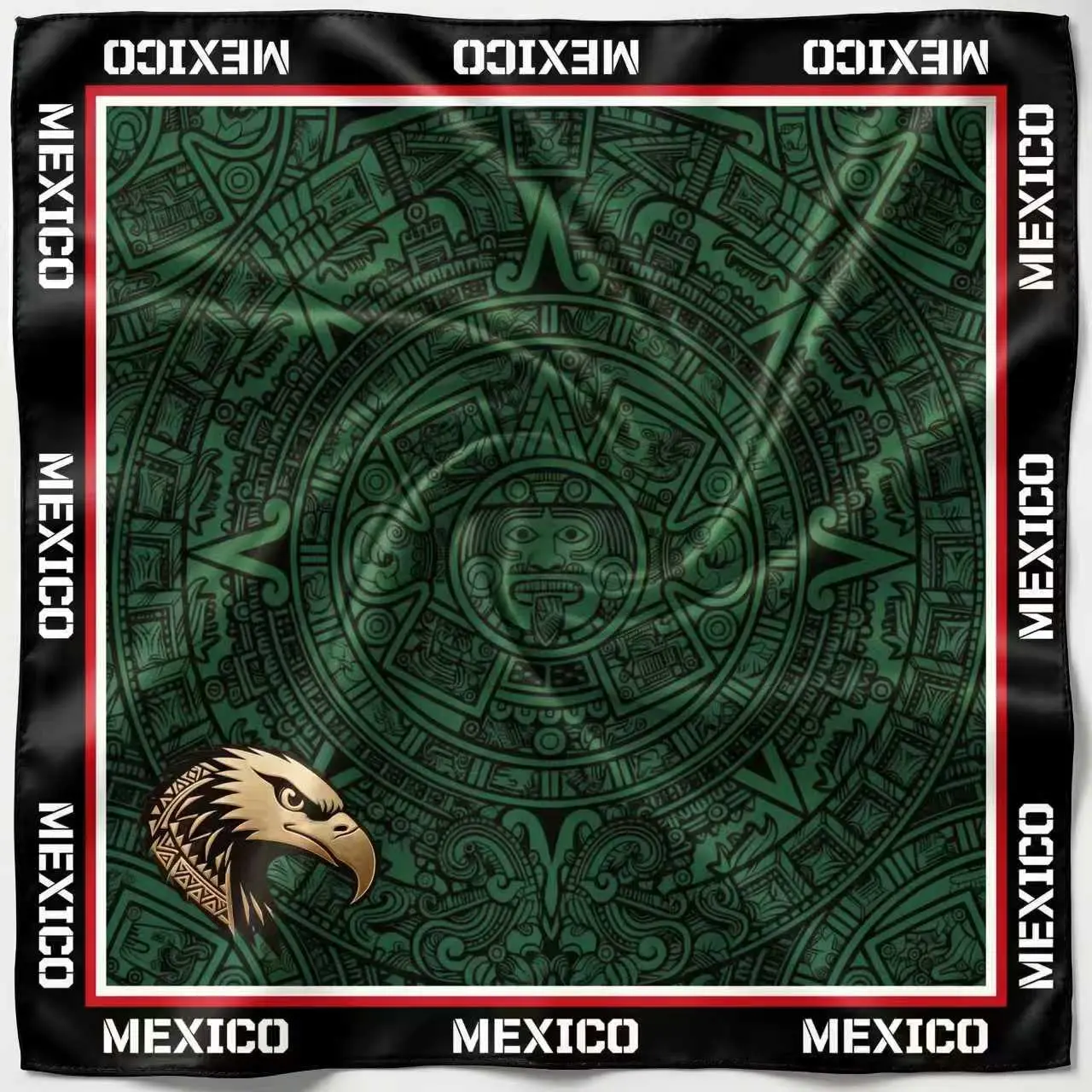 Mexico Edition Casual Soft Silk Scarf Top & Bandana, 48cm*48cm, Casual Soft Scarf