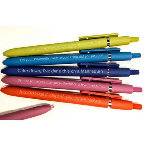 Paramedic Pens｜Set of 5 Laser Engraved Soft Touch Pens｜Funny Gifts for Emergency Medical Workers| Graduation gift
