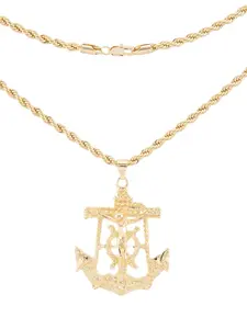 New anchor pendant with Christ in gold plated, includes 20 inch or 24 inch rope or cuban style chain Cross Necklace Fashion Necklace