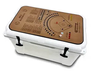 Yeti Cooler Pad Dice Baseball-Top fits Yeti Tundra Cooler Lid-Brown/BlackMat. Easy peel and stick application. 3M Adhesive