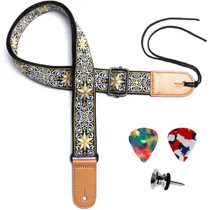 Ukulele Strap, Adjustable Hawaiian Jacquard Woven Ukulele  Strap, Suitable for Soprano Concert Tenor Baritone String Instruments