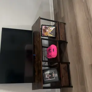 TV Stand with Built in Power Outlet, Entertainment Center with Fabric Drawers for Living Room Bedroom 55 to 75 Inch TV