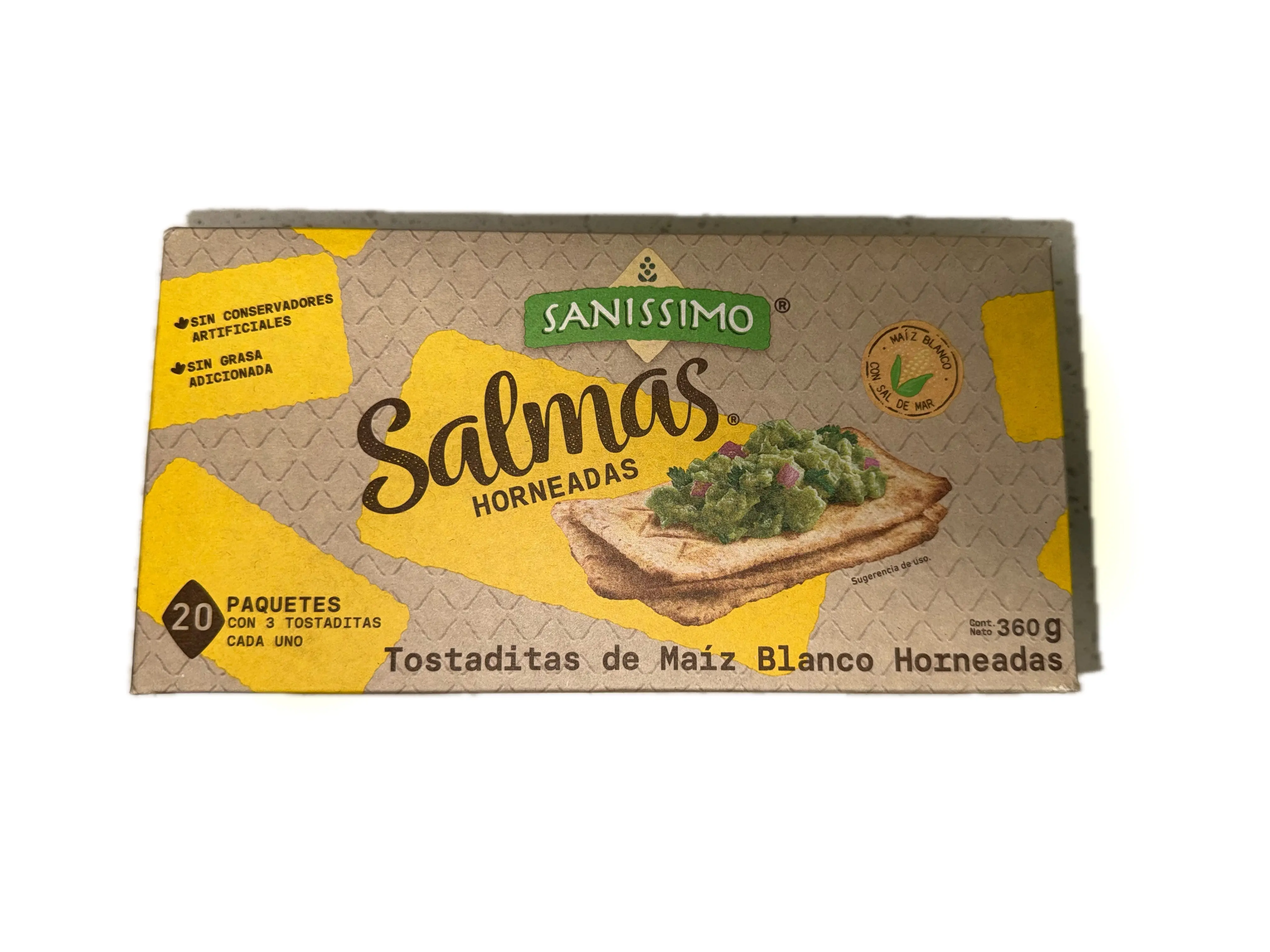 Sanissimo Salmas Baked White Corn Toasted Crackers 360g – 20 Packs