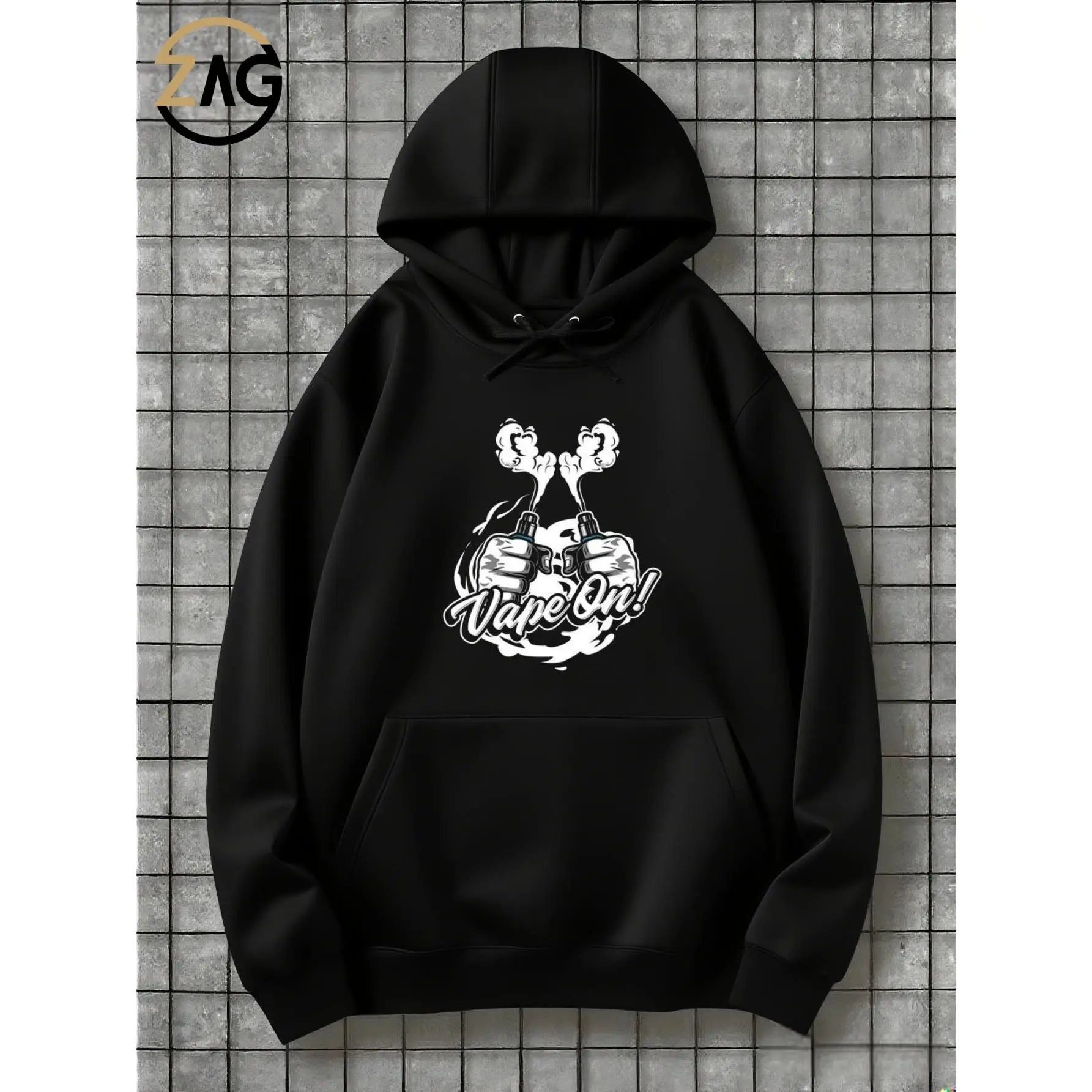 2025 Cartong Best Vape On Hoodie for Vapers Stylish Graphic Design Comfortable Blend Unisex Fit - Unisex, hooded sweatshirt, front pocket design, casual pullover shirt Trendy Tops Sweatshirts Fall Womens Mens Halloween Birthday Christmas Gifts