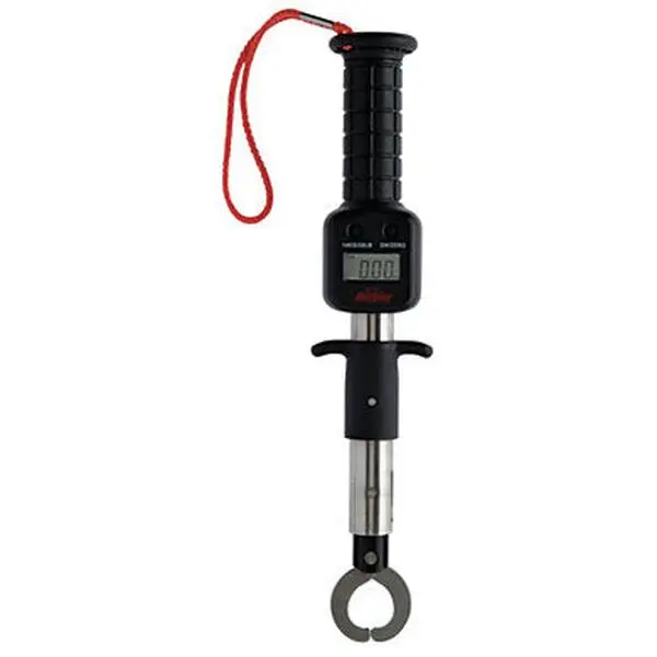 Berkley Big Game Fishing Lip Grip Digital Scale - Large, Stainless Steel, Corrosion Resistant, Non-Slip Lip Grip Handle, Positive Locking Jaw, for Fresh and Saltwater Use