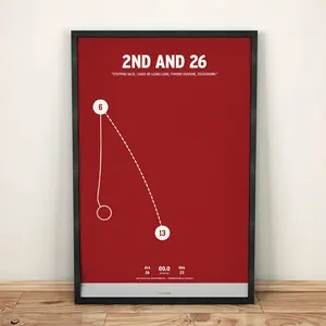 Alabama Tua Tagovailoa 2nd And 26 2017 Print, Poster No Frame, Home Decor, Wall Art