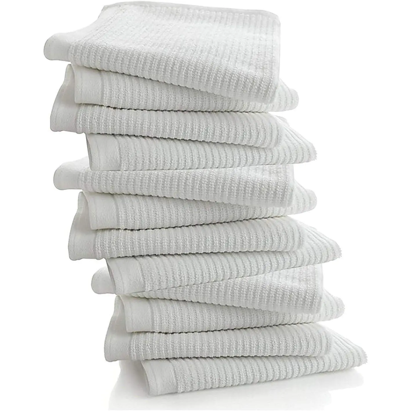 Bar Towels - Bar Mop Cleaning Kitchen Towels (12 Pack, 16" x 19”) - Premium Ring-Spun Cotton White Kitchen Bar Towels, Restaurant Cleaning Towels, Shop Towels and Rags - Bulk Bar Mop Set