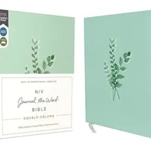 NIV, Journal the Word Bible (Perfect for Note-Taking), Double-Column, Cloth over Board, Teal, Red Letter, Comfort Print: Reflect, Take Notes, or Create Art Next to Your Favorite Verses Hardcover
