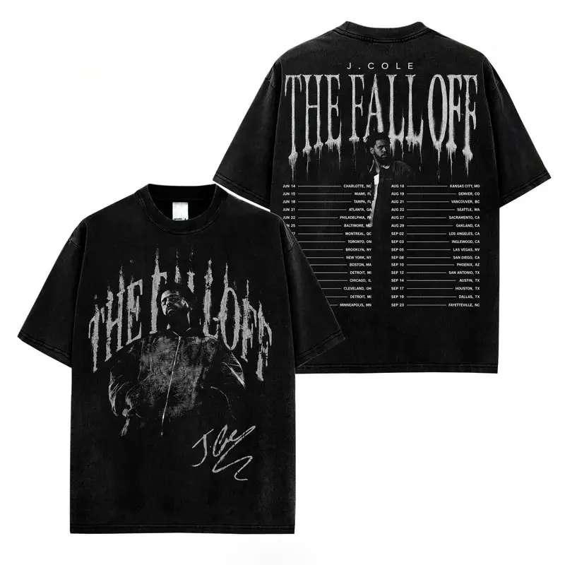 J Cole The Fall-Off World Tour 2026 Graphic Tee, Made in USA, 100% Cotton, Album Merch Inspired Shirt, Dreamville Streetwear T-Shirt, Hip Hop Fan Gift for Concert Lovers and Rap Fans