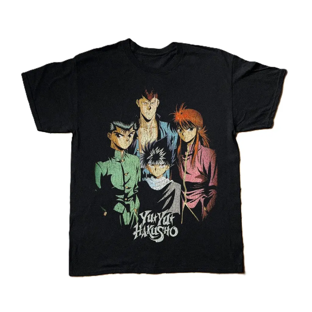 VINTAGE '91 YU YU HAKUSHO BLACK T-SHIRT