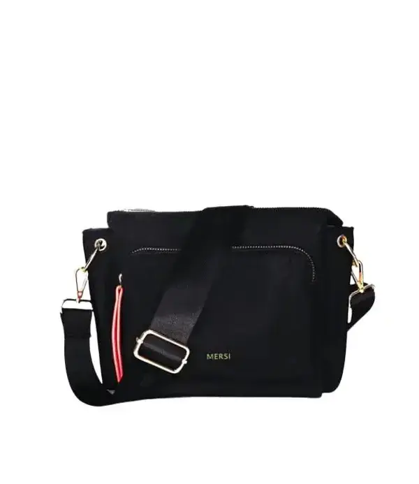 MERSI Erin Crossbody | Practical Nylon Crossbody Bag With Three Interior Compartments and Adjustable Strap