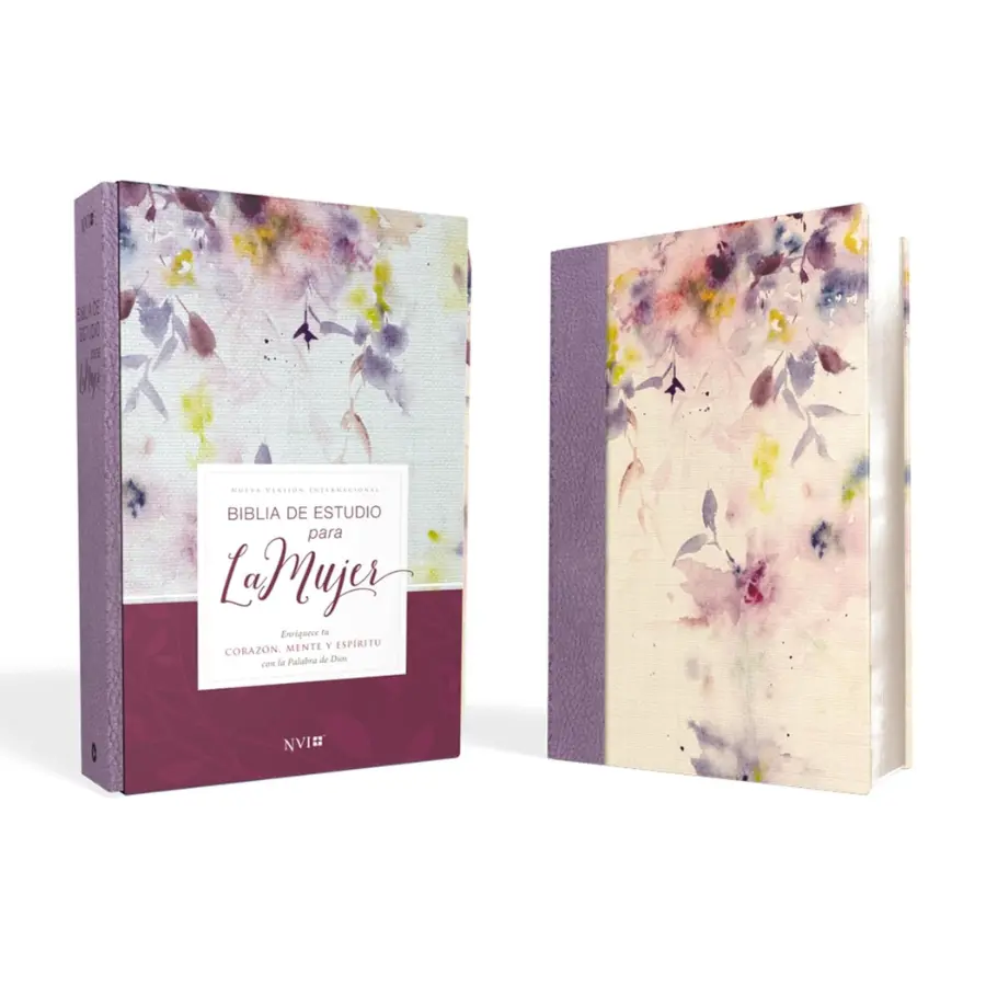 NVI Women's Study Bible - Leathersoft Fabric, Lila Color, Comfort Print (Spanish Edition)
