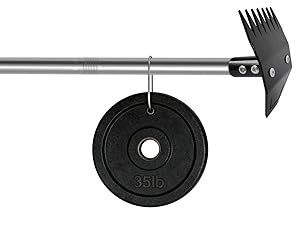 58" Long Handle Weed Puller Tool |,2 in 1 Weed Rake & Grabber ,Come with FREE Gardening Gloves