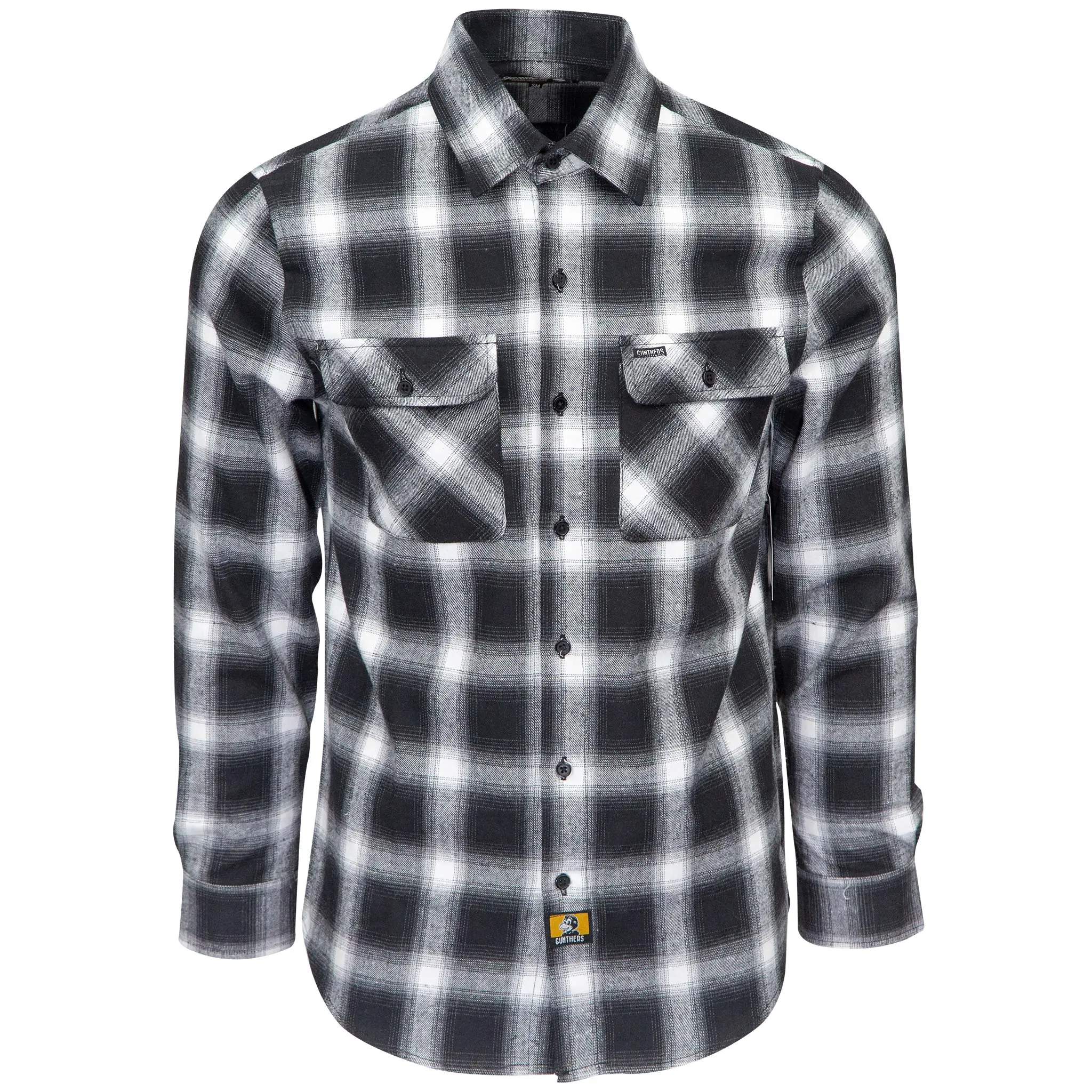 Gunthers Co Menswear Men's Birch Street Classic Plaid Flannel Shirt - Longsleeves Button-Front Top with 2 Chest Pockets, Casual All-Seasons Wear