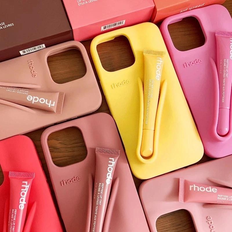 Rhode Stylish Protective Phone Case with Integrated Lip Balm Holder for iPhone 11 12 13 14 15 16 17, Makeup Style Back Cover, Handy Beauty Phone Case for Daily Use Rhode Stylish Protective Phone Case with Integrated Lip Balm Holder for iPhone 11 12 13 14 15 16 17, Makeup Style Back Cover, Handy Beauty Phone Case for Daily Use