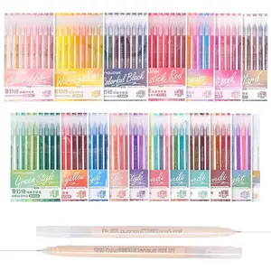 Colored Drawing Pen Set, 1 Set Colored Drawing Pen with Storage Box, Large Capacity Drawing Pen, Highlighter Pen, Art Markers Pen, Office Stationery & Supplies
