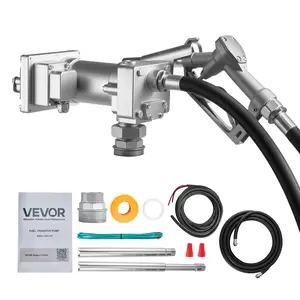 【fathersdaygift】VEVOR Fuel Transfer Pump,12V DC 15 GPMCast Iron Diesel Transfer Pump Kitwith Manual Shut-Off NozzleDischarge HoseOverheat Protection1/3 HP Explosion-Prooffor Gasoline Diesel Kerosene