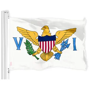 G128 Virgin Islands Flag | 3x5 feet | Printed 150D, Indoor/Outdoor, Vibrant Colors, Brass Grommets, Quality Polyester, Much Thicker More Durable Than 100D 75D Polyester