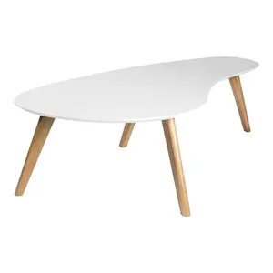 Kidney Shaped Coffee Table (White Top)