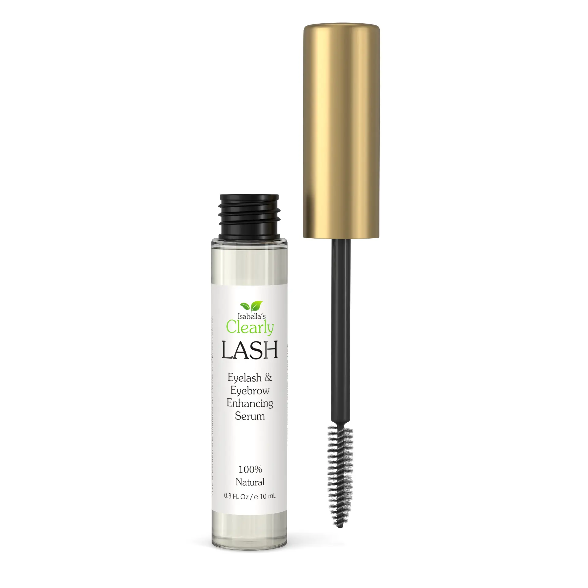 Lash Serum with Castor Oil | Natural Eyelash Oil for Longer, Fuller-Looking Lashes | Conditioning Lash Treatment | Clear Mascara Tube (LASH)