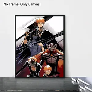 Anime Pattern Unframed Painting, 1 Count Modern Fashion Style Canvas Wall Art, Wall Art Decor for Home Living Room Bedroom Office School