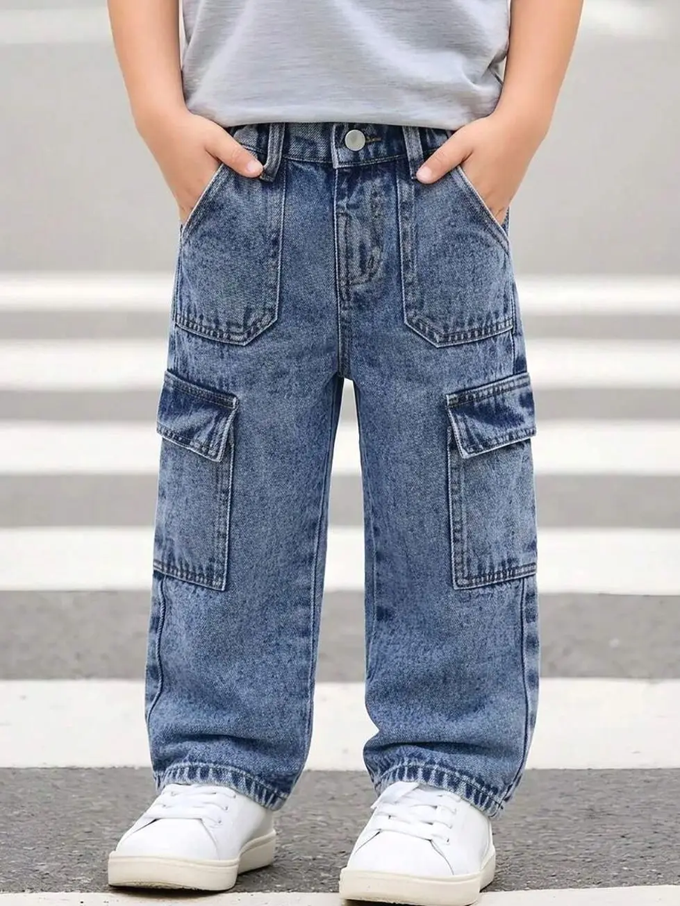 Kids clothing boys - Toddler Boys Denim Jeans, Elastic Waist Straight Leg Pants for School and Outdoor Play kids stuff boys clothing cute clothes set kid stuff for boys boy gifts