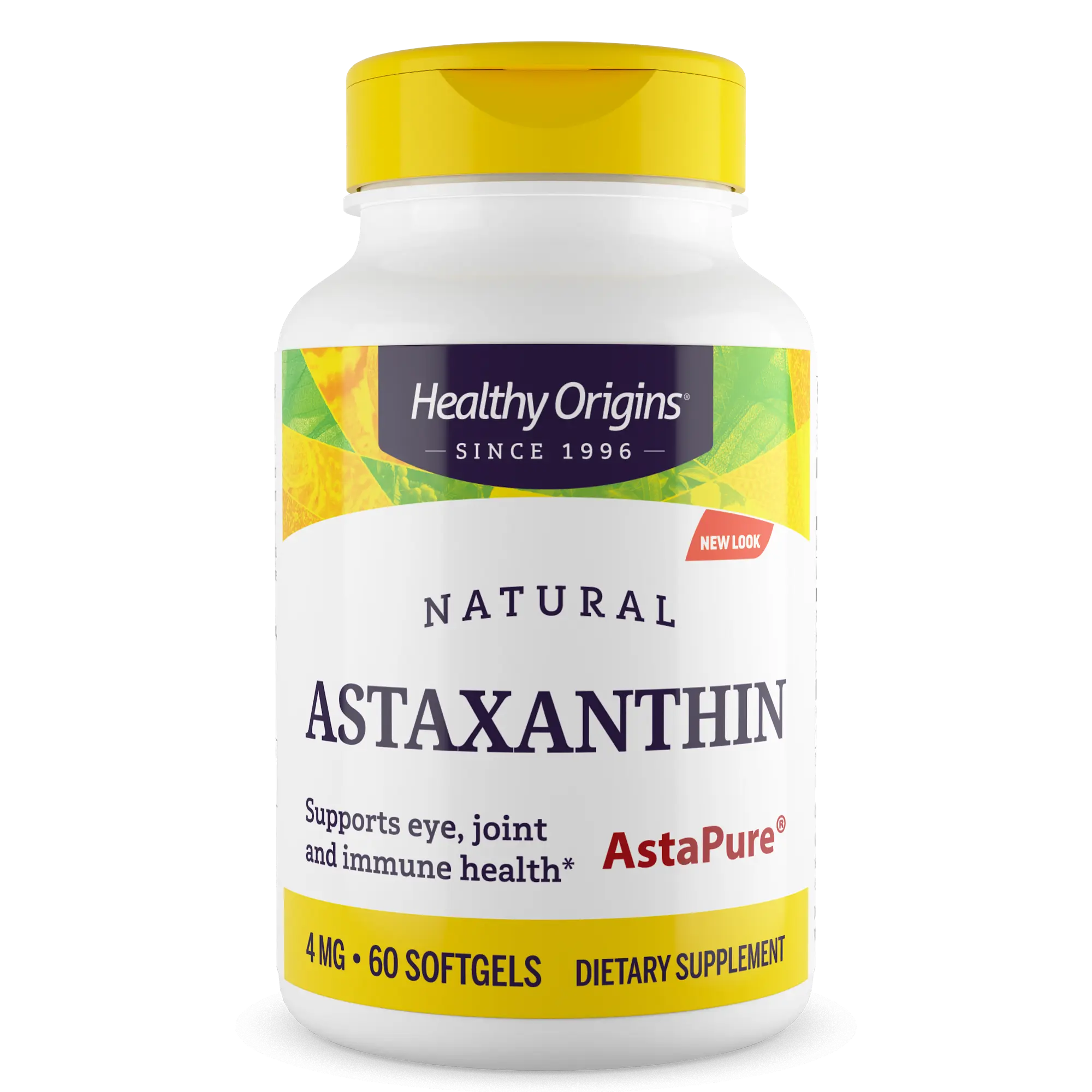 Healthy Origins - Astaxanthin (Complex) 4mg  Dietary Supplement Supports Eye Joint & Immune Health - 2 Sizes