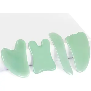 Gua Sha Massage Tool Set – 4PCS Natural Stone Scraping Board for Face & Body