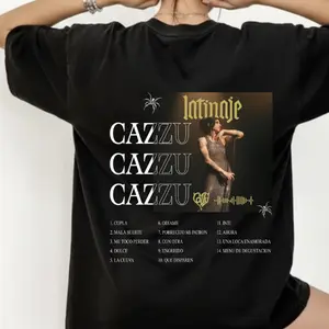 CAZZU T-shirt, Album Latinnje Shirt, Shirt for tour 2026 Gift For Fan, Casual Streetwear Unisex Top, Vintage Mexican Streetwear Unisex Shirt, Full Size, Full Color.