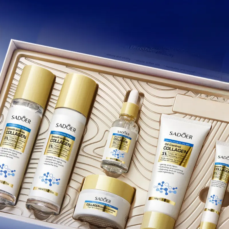 Type 3 Collagen 6-Piece Anti-Aging Skincare Set: Firming Wrinkle-Reducing Hydrating Hyperpigmentation Care Set Firming Kit Skin Care Sets