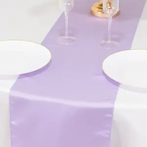 Lamour Satin 12"x108" Table Runner Lavender Lilac - Smooth & Lustrous Finish