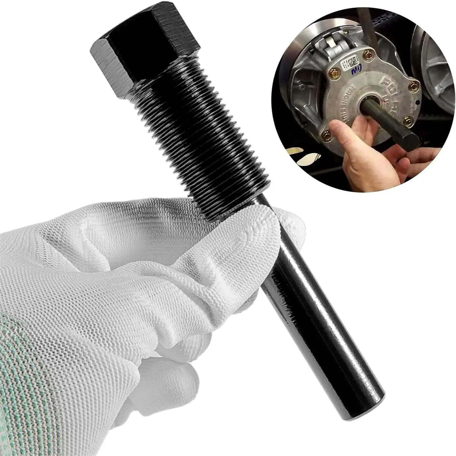 Forged Steel ATV-UTV Secondary Clutch Puller Tool, 1x 2870903 Thread Safe Metal Black OE Standard Quality, OEM Replacement for Polaris 1985-2009 Models, Fits Part 2870903 PP3077 MMGZP065