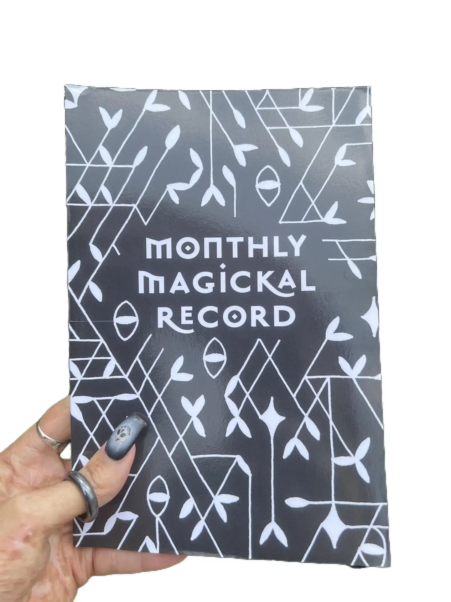 Magic Themed Monthly Record Notebook - Office Stationery for Modern Witches with 31 Daily Rituals, 6-Week Calendar, Manifestation Tool, Printed Pages, Monthly Magic, Conscious Creators
