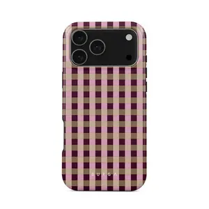 BURGA  Phone Cases - Clocked Out Edition | for iPhone 17 16 15 14 13 12 11 Series | Gingham Phone Case | Trendy 2026 Phone Case | Shockproof Protection | Gift for Her