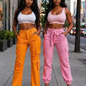 Long cargo pants for women