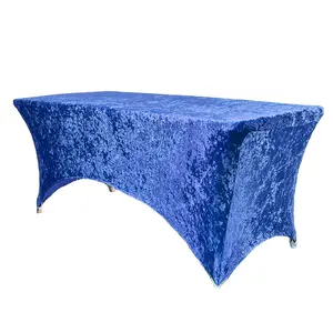 Velvet Spandex 6 Ft Rectangular Table Cover Royal Blue