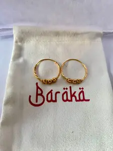 Hyacinth 21 karat pure gold earrings
