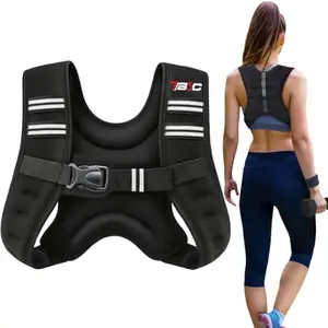 Weighted Vest Woman - 6lb/8lb/12lb/16lb/20lb/25lb/30lb Womens Weight Vest for Walking, Strength Training Weight Vests for Men, Reflective Stripe Fitness Vest for Workout Running Jogging