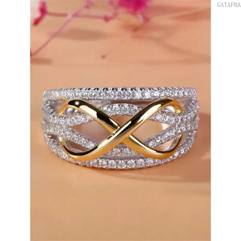 Single Halo Cubic Zirconia Statement Ring, Elegant Paved Band Jewelry, Dainty Luxury Finger Ring for Women Wedding Engagement Anniversary Party & Valentines Gift Bridal Ring