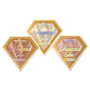 Italia Deluxe Diamond Glow Highlighter - Shimmering Highlighter in Diamond Shape for Radiant Skin Effect